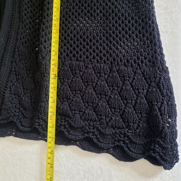 Lane Bryant Black Crochet Whimsigoth Witchy Stevie Nicks Cardigan Duster 22 / 24 - Picture 8 of 8